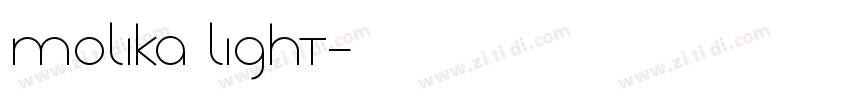 Molika Light字体转换